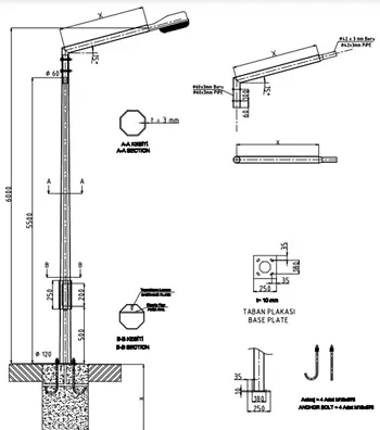 Galvanized Lighting Poles  3