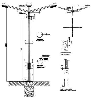 Galvanized Lighting Poles  6